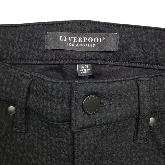 Liverpool Madonna Leggings Womens 8 Black Textured Skinny Mid Rise Pant - Picture 4 of 10